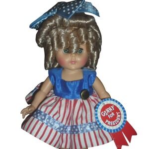 Vogue Ginny for President Doll Americana Patriotic Red White Blue Blonde Curls